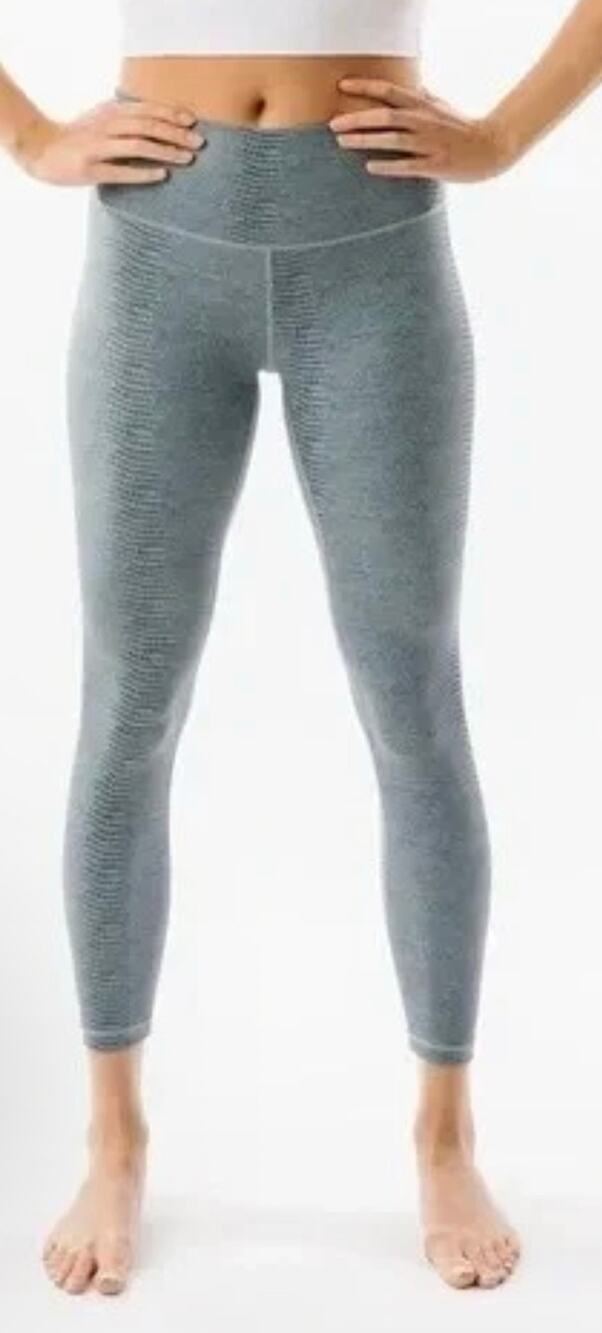 ZYIA Active Light Teal Everglades Supreme Hi-Rise 7/8 leggings snakeskin small